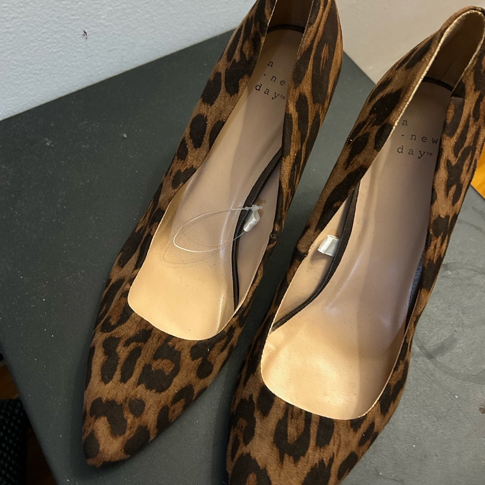 A New Day Tan Leopard Print Heels